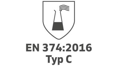 Kennzeichnung lt. EN 374:2016 Typ C