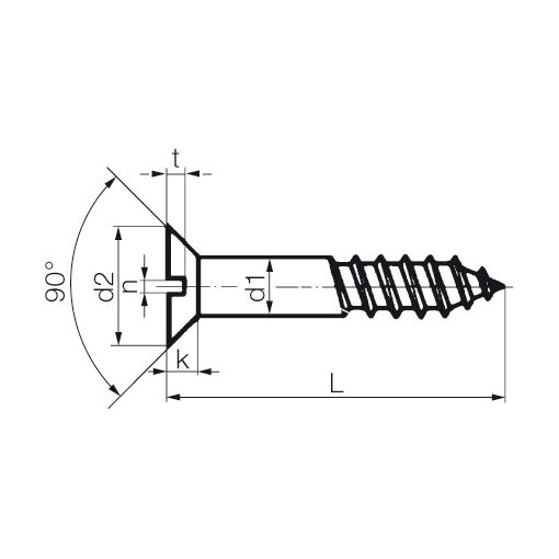Senk-Holzschrauben DIN 97, Stahl, verzinkt | Holzschrauben