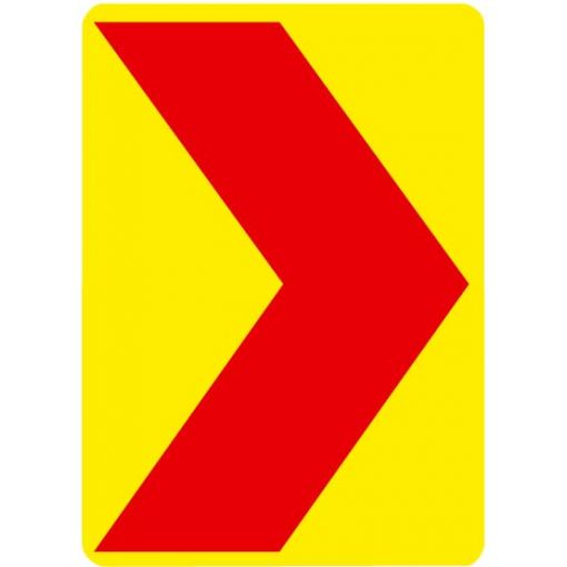 Hinweiszeichen „Leitwinkel gelb/rot“ | Baustellenverkehrszeichen, Straßenverkehrszeichen