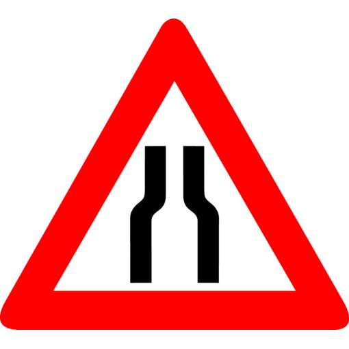 Gefahrenzeichen § 50/8a „Fahrbahnverengung beidseitig“ | Baustellenverkehrszeichen, Straßenverkehrszeichen