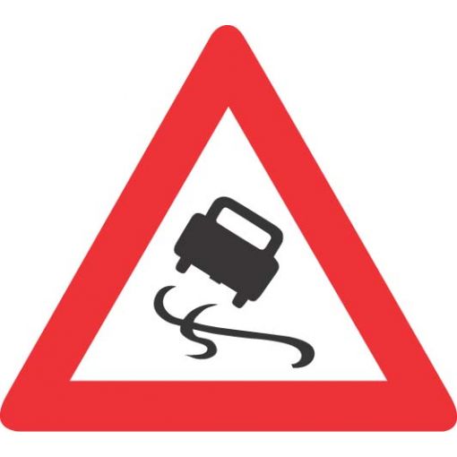 Gefahrenzeichen § 50/10 „Schleudergefahr“ | Baustellenverkehrszeichen, Straßenverkehrszeichen