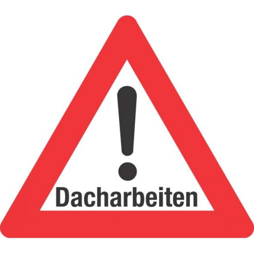 Gefahrenzeichen § 50/16 „Dacharbeiten“ | Baustellenverkehrszeichen, Straßenverkehrszeichen