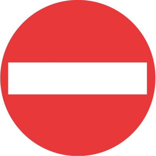 Vorschriftszeichen § 52/2 „Einfahrt verboten“ | Baustellenverkehrszeichen, Straßenverkehrszeichen