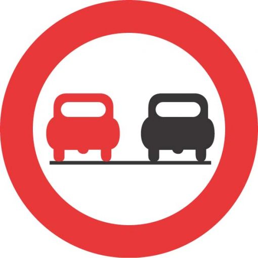 Vorschriftszeichen § 52/4a „Überholen verboten“ | Baustellenverkehrszeichen, Straßenverkehrszeichen