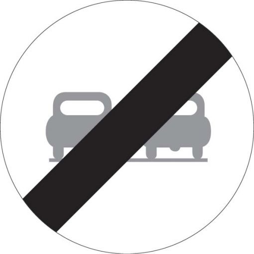 Vorschriftszeichen § 52/4b „Ende des Überholverbotes“ | Baustellenverkehrszeichen, Straßenverkehrszeichen