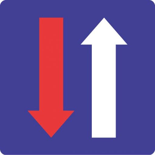 Hinweiszeichen § 53/7a „Wartepflicht für Gegenverkehr“ | Baustellenverkehrszeichen, Straßenverkehrszeichen