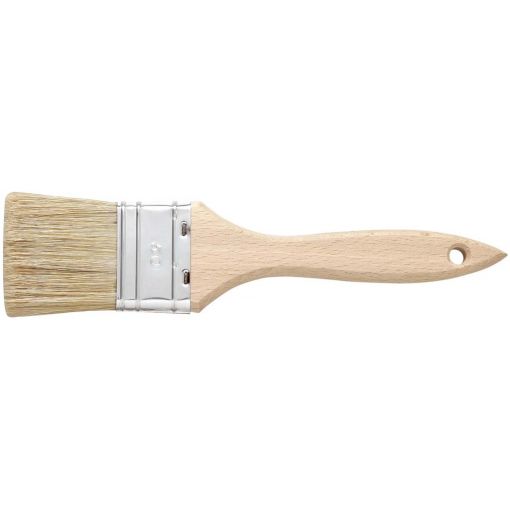 Flachpinsel mit reiner Borste, Holzgriff | Handwerkzeug Maler