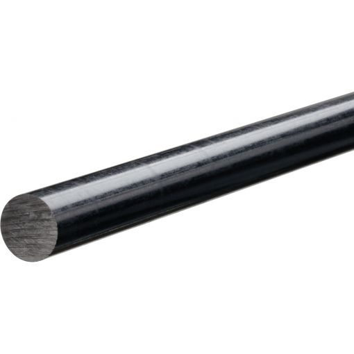 Rundstab PVC hart, schwarz ähnlich RAL 9005 | Kunststoffrundstäbe