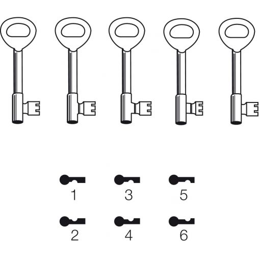 Keilbartschlüssel verlängert | Schlösser, Zylinder