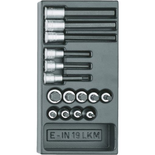 Werkzeugmodul 1500 ES-IN 19 LKM, Schraubendreher-Einsatz 1/2&quot; | Werkstattwagen, Montagerollen