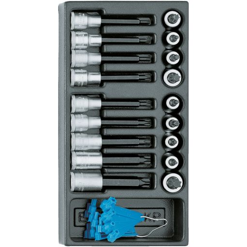 Werkzeugmodul 1500 ES-ITX 19 LKP, Schraubendreher-Einsatz 1/2&quot; | Werkstattwagen, Montagerollen