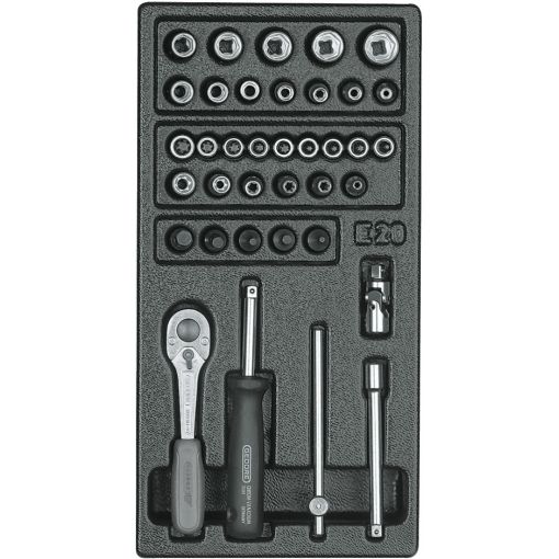 Werkzeugmodul 1500 ES-20, Steckschlüssel 1/4&quot; | Werkstattwagen, Montagerollen