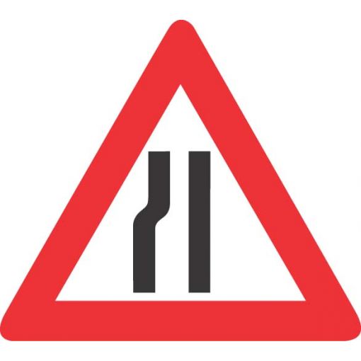 Gefahrenzeichen § 50/8b „Fahrbahnverengung linksseitig“ | Baustellenverkehrszeichen, Straßenverkehrszeichen
