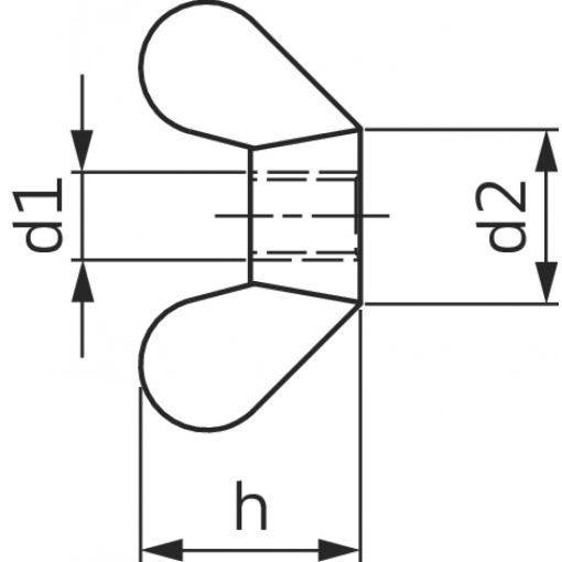 Flügelmuttern runde Flügelform, DIN 315, Edelstahl A4 | Sonderformen