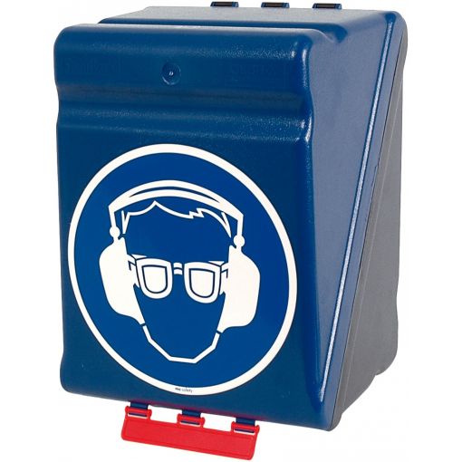 Sicherheitsbox maxi „Augen- und Gehörschutz tragen“ | Brillenreinigung, Aufbewahrungsboxen