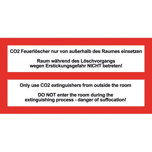 Gefahrenhinweis „Feuerlöscher CO2“ | Schutzschilder, Warnhinweise
