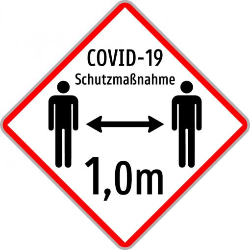 Schutztafel COVID-19, Abstand 1,0 m kaufen - im Haberkorn ...