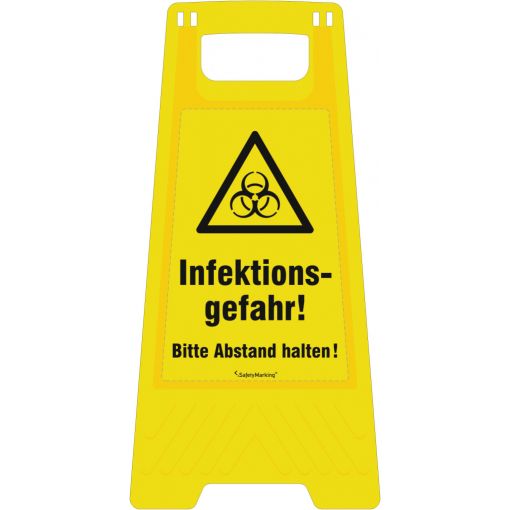Warnaufsteller „Infektionsgefahr! Bitte Abstand halten!“ | Schutzschilder, Warnhinweise