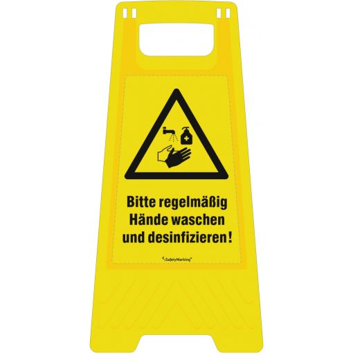 Warnaufsteller „Bitte Hände desinfizieren!“ | Schutzschilder, Warnhinweise