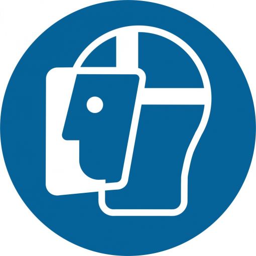 Gebotsschild „Gesichtsschutzschild benutzen“ | Schutzschilder, Warnhinweise