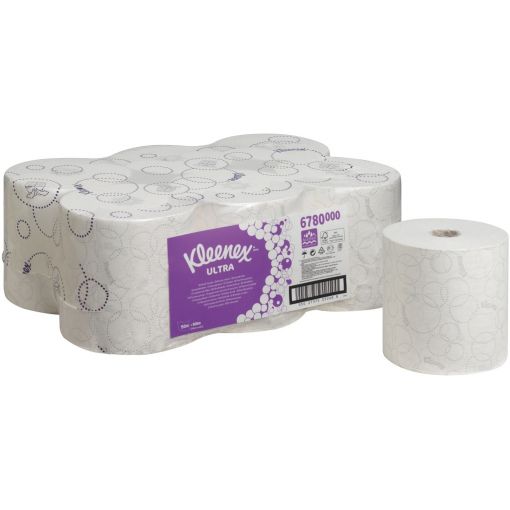 Rollenhandtuch Kleenex® Ultra™, Hülse mit Clip | Papierhandtücher, Toilettenpapier, Spendersysteme