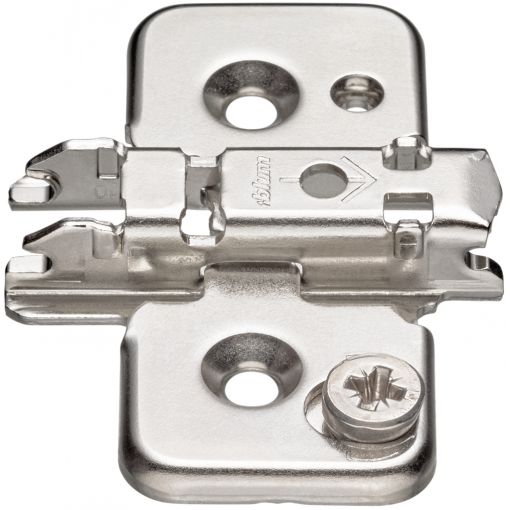 CLIP-Kreuzmontageplatte Stahl, zum Schrauben, mit Exzenter | Topfbänder, Scharniere
