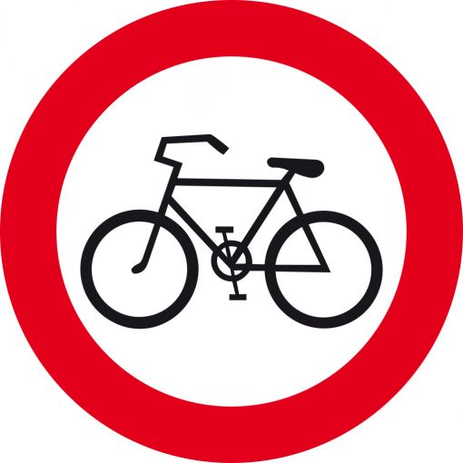 Vorschriftszeichen § 52/8c „Fahrverbot für Fahrräder“ | Baustellenverkehrszeichen, Straßenverkehrszeichen