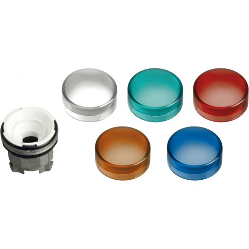 Leuchtmelder ZB4, Metall, 22 mm, rund, Kalotte glatt, für LED-Modul | Befehl-Meldegeräte
